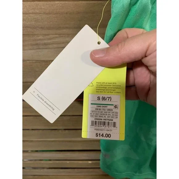 NWT All In Motion Boys Green Athletic Shorts Size Small (6/7) - Picture 4 of 6